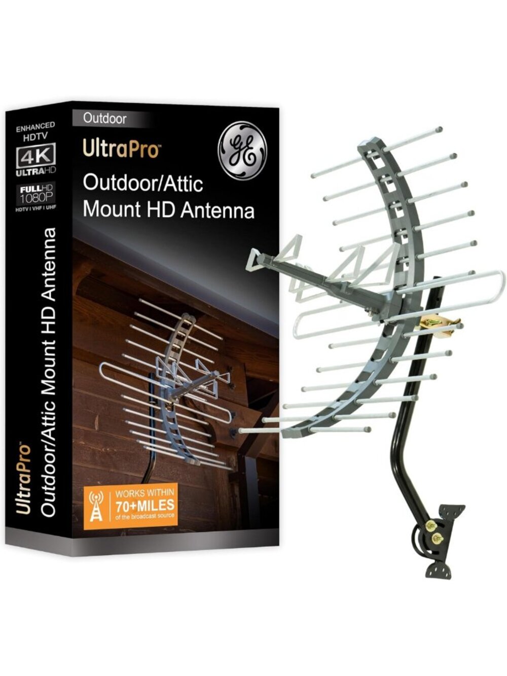 Long Range Outdoor HD Digital TV Antenna for Smart TVs - Clear Signal & Easy
